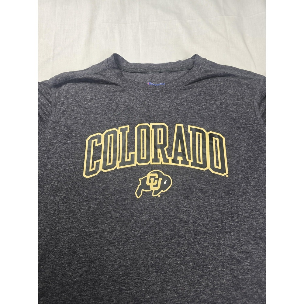Colorado Buffaloes Shirt Mens XL Gray NCAA Football Champion Short Sleeve Tee